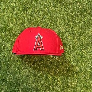 Los Angeles Angels New Era Red Fitted Hat (7 1/2)